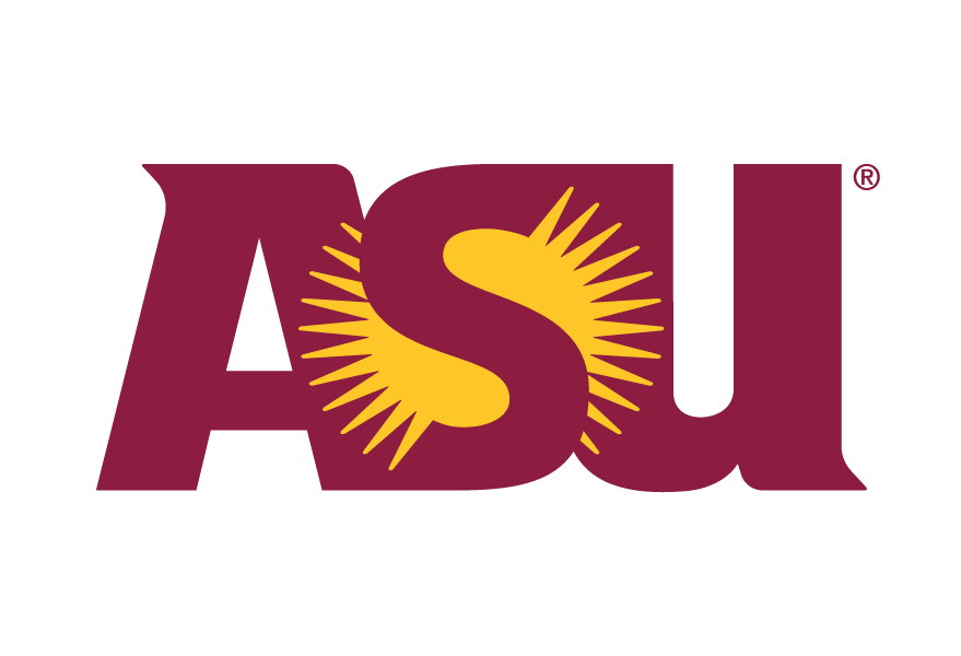 The logo of Arizona State University