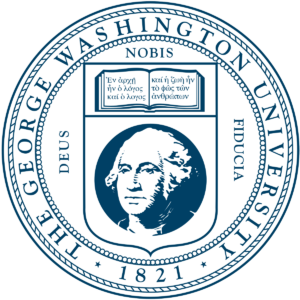 George Washington University logo is displayed in blue