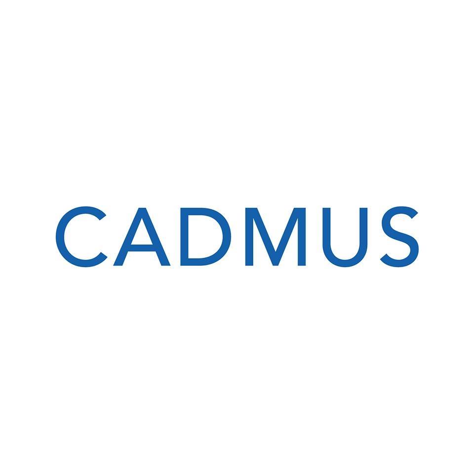 Blue text logo reading CADMUS on a white background.