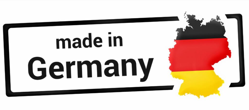 A picture banner of Made in Germany with country flag