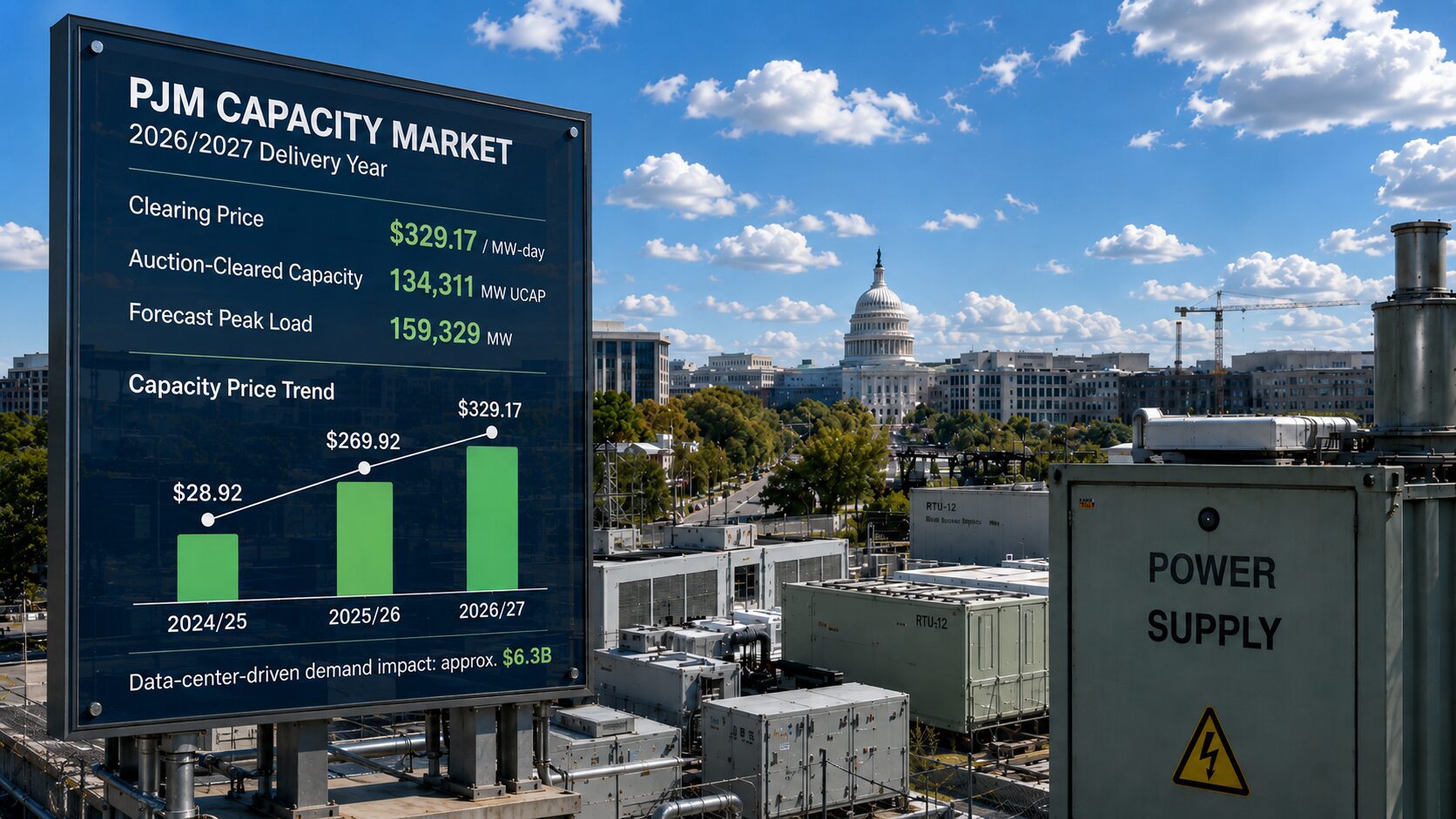 Rooftop Energy Market Overlooking Capitol